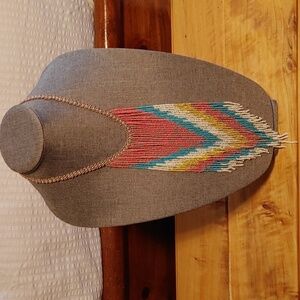 BEADED SOUTHWESTERN BOHO FRINGED NECKLACE